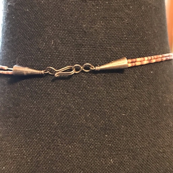 Sterling Native Zuni Hand Carved Stone Heishi Fetish Bear Double Strand Necklace - Picture 14 of 15